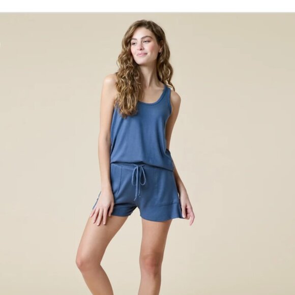 NWT Softies Dream Jersey Tank Top with Shorts Set Indigo Blue Size Small $120 - Picture 1 of 8